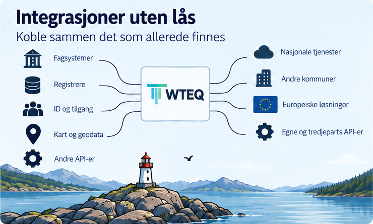Systemer koblet sammen uten en laas i midten